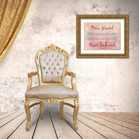 Moving Forward Gold Ornate Wood Framed Art Print with Double Matting by Prime, Marcus
