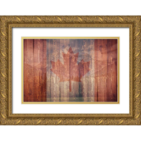 Majestic Canada Gold Ornate Wood Framed Art Print with Double Matting by Prime, Marcus