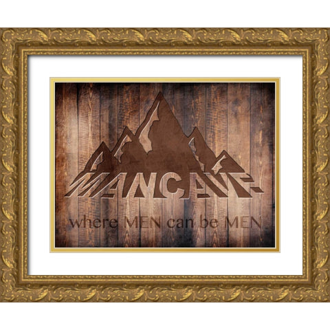 Mancave Men Gold Ornate Wood Framed Art Print with Double Matting by Prime, Marcus