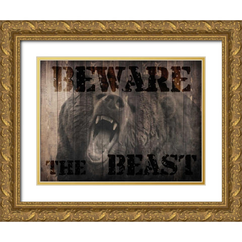 The Beast Gold Ornate Wood Framed Art Print with Double Matting by Prime, Marcus