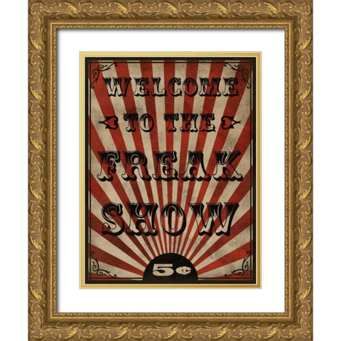 Freak Show Gold Ornate Wood Framed Art Print with Double Matting by Prime, Marcus