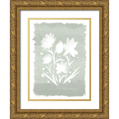 Watercolor Florals 1 Gold Ornate Wood Framed Art Print with Double Matting by Prime, Marcus