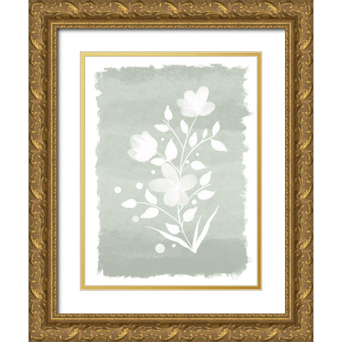 Watercolor Florals 2 Gold Ornate Wood Framed Art Print with Double Matting by Prime, Marcus