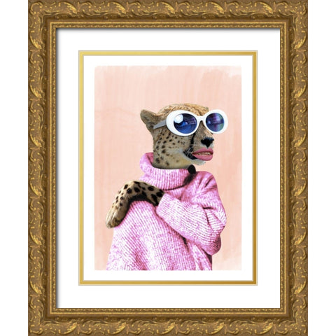 Fahion Diva Gold Ornate Wood Framed Art Print with Double Matting by Prime, Marcus