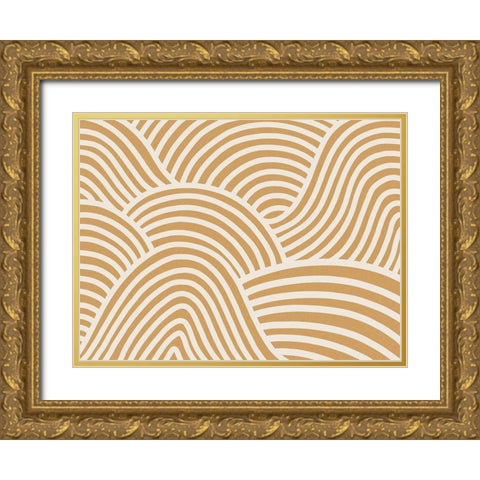 Warped Hills Gold Ornate Wood Framed Art Print with Double Matting by Prime, Marcus