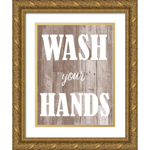 Glowing Wash Gold Ornate Wood Framed Art Print with Double Matting by Prime, Marcus