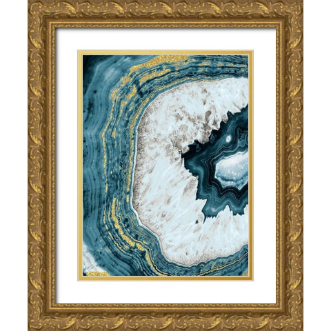 Azur Aurora Geod Gold Ornate Wood Framed Art Print with Double Matting by Prime, Marcus