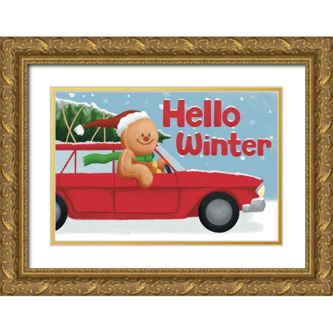 Winter Cookie Gold Ornate Wood Framed Art Print with Double Matting by Prime, Marcus