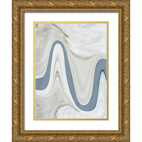 Abstract Coastal Views Gold Ornate Wood Framed Art Print with Double Matting by Prime, Marcus