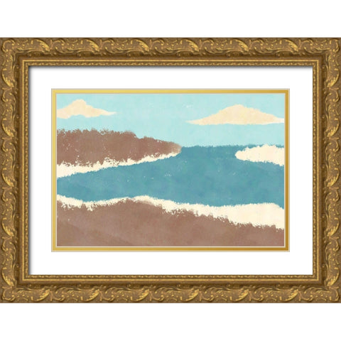 Beach Sights Gold Ornate Wood Framed Art Print with Double Matting by Prime, Marcus