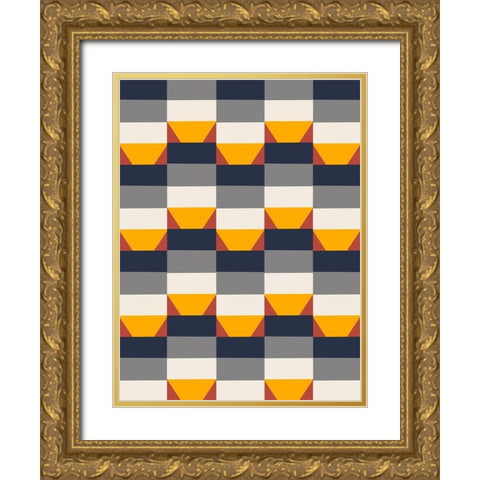 Shifting Patterns Gold Ornate Wood Framed Art Print with Double Matting by Prime, Marcus