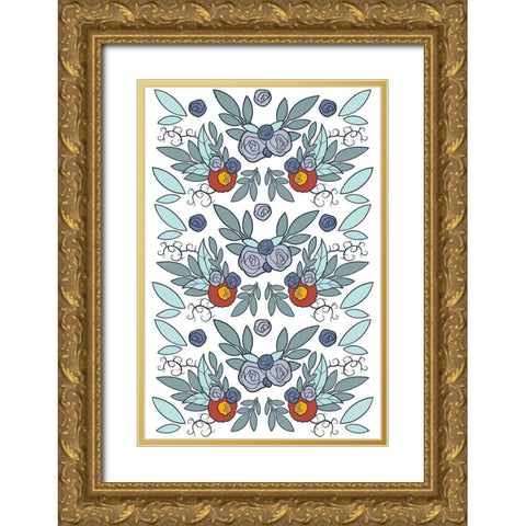 Illustrated Garden Gold Ornate Wood Framed Art Print with Double Matting by Prime, Marcus