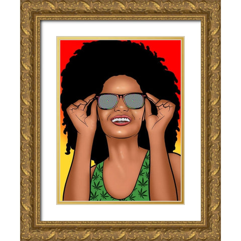 Mary Jane Gold Ornate Wood Framed Art Print with Double Matting by Prime, Marcus