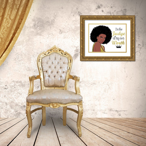 My Own Worth Gold Ornate Wood Framed Art Print with Double Matting by Prime, Marcus