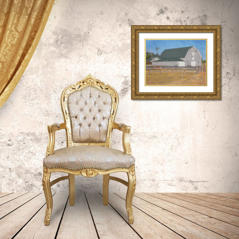 Farm Life Gold Ornate Wood Framed Art Print with Double Matting by Prime, Marcus