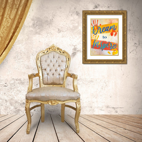 Inspirational Dream Gold Ornate Wood Framed Art Print with Double Matting by Prime, Marcus