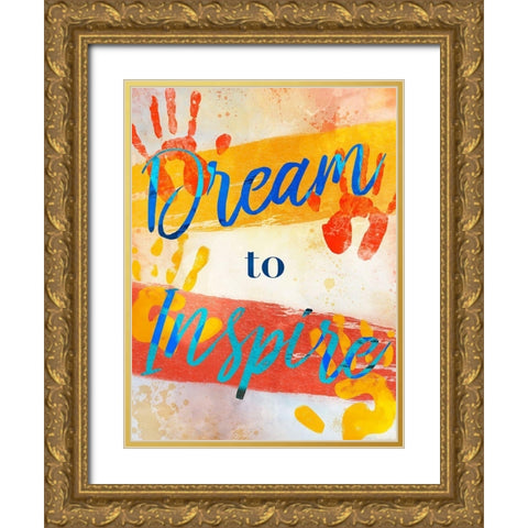 Inspirational Dream Gold Ornate Wood Framed Art Print with Double Matting by Prime, Marcus