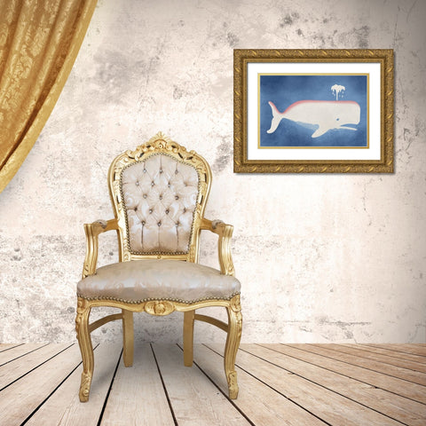 Big Blue Moby Gold Ornate Wood Framed Art Print with Double Matting by Prime, Marcus