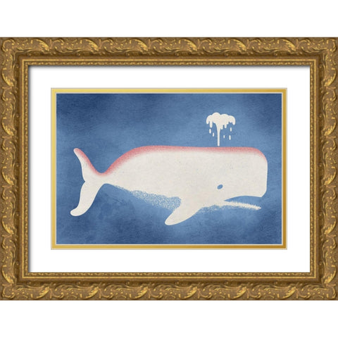 Big Blue Moby Gold Ornate Wood Framed Art Print with Double Matting by Prime, Marcus