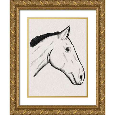 Somber Fellow Gold Ornate Wood Framed Art Print with Double Matting by Prime, Marcus