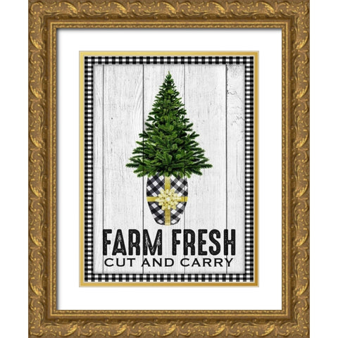 Farm Fresh Gift Gold Ornate Wood Framed Art Print with Double Matting by Prime, Marcus