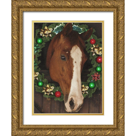 Merry Steed Gold Ornate Wood Framed Art Print with Double Matting by Prime, Marcus