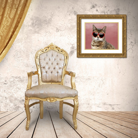 Fabulous Stella Gold Ornate Wood Framed Art Print with Double Matting by Prime, Marcus