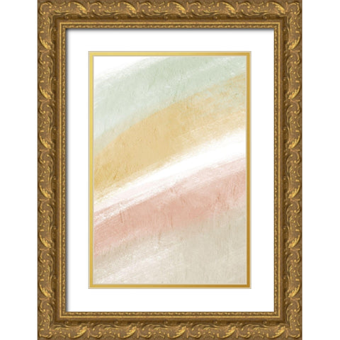 Streaked Inspiration Gold Ornate Wood Framed Art Print with Double Matting by Prime, Marcus