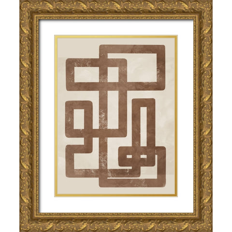 Happy Natural Sequence 1 Gold Ornate Wood Framed Art Print with Double Matting by Prime, Marcus