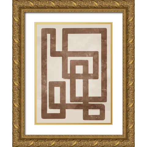 Happy Natural Sequence 2 Gold Ornate Wood Framed Art Print with Double Matting by Prime, Marcus
