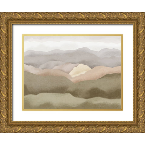 Debriefing Field Gold Ornate Wood Framed Art Print with Double Matting by Prime, Marcus