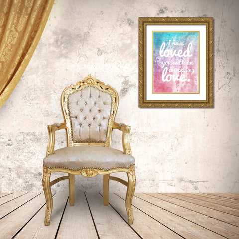 Everlasting Love Gold Ornate Wood Framed Art Print with Double Matting by Prime, Marcus