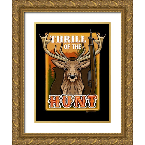 Thrilling Hunt 1 Gold Ornate Wood Framed Art Print with Double Matting by Prime, Marcus