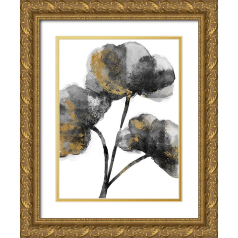 Gold Tainted Burst 2 Gold Ornate Wood Framed Art Print with Double Matting by Prime, Marcus