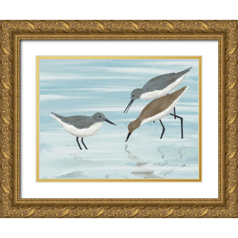 Feasting Friends Gold Ornate Wood Framed Art Print with Double Matting by Prime, Marcus
