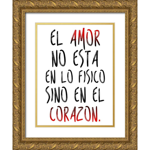 Amor Fisico Gold Ornate Wood Framed Art Print with Double Matting by Prime, Marcus