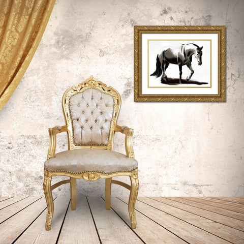 Artistic Horse Gold Ornate Wood Framed Art Print with Double Matting by Prime, Marcus