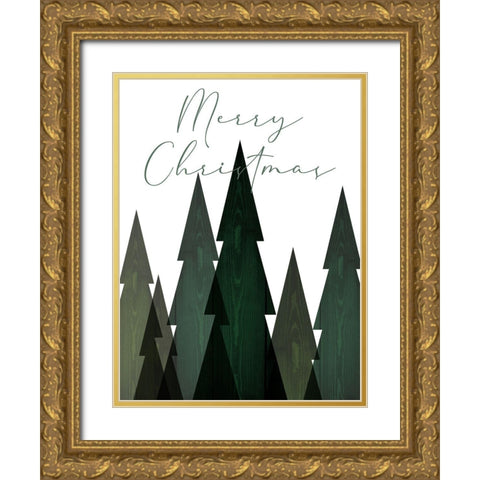 Merry Trees Gold Ornate Wood Framed Art Print with Double Matting by Prime, Marcus