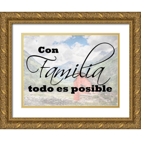 Familia Posible Gold Ornate Wood Framed Art Print with Double Matting by Prime, Marcus