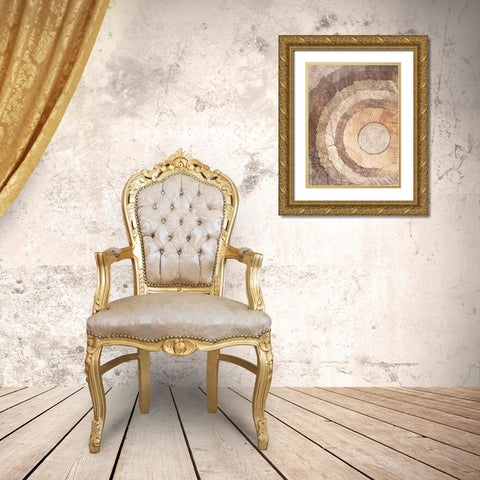 Natural Rings Of Life Gold Ornate Wood Framed Art Print with Double Matting by Prime, Marcus