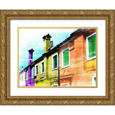Vibrant Venice Gold Ornate Wood Framed Art Print with Double Matting by Prime, Marcus