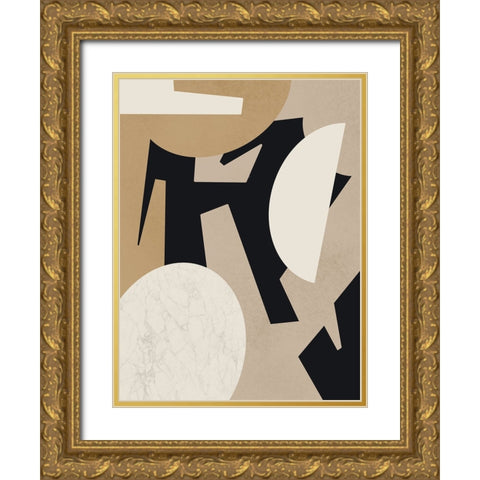 Articulated Impression Gold Ornate Wood Framed Art Print with Double Matting by Prime, Marcus