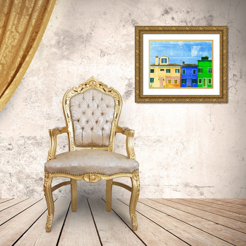 Vibrant Homes 2 Gold Ornate Wood Framed Art Print with Double Matting by Prime, Marcus
