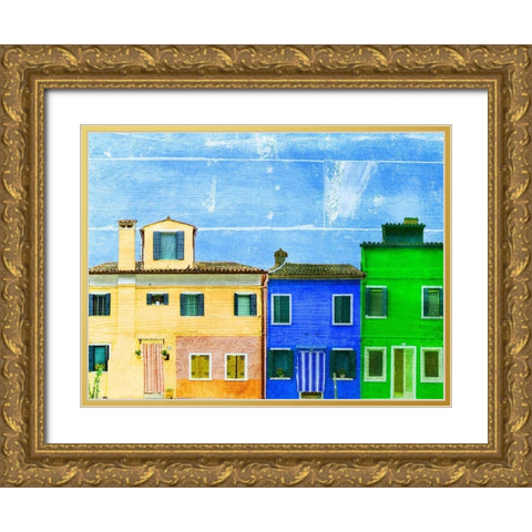 Vibrant Homes 2 Gold Ornate Wood Framed Art Print with Double Matting by Prime, Marcus