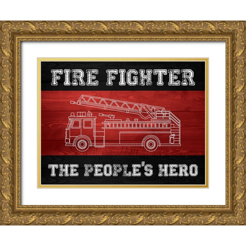 Peoples Hero 1 Gold Ornate Wood Framed Art Print with Double Matting by Prime, Marcus