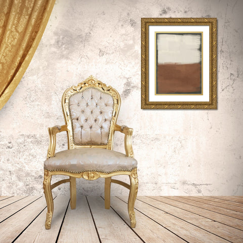 Abstract Burst 2 Gold Ornate Wood Framed Art Print with Double Matting by Prime, Marcus