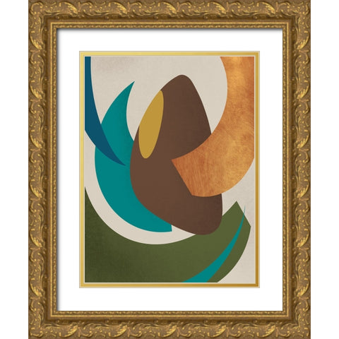 Industrial Modern Surfaces 1 Gold Ornate Wood Framed Art Print with Double Matting by Prime, Marcus