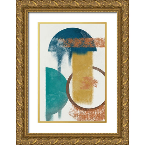 Modern Paint 1 Gold Ornate Wood Framed Art Print with Double Matting by Prime, Marcus
