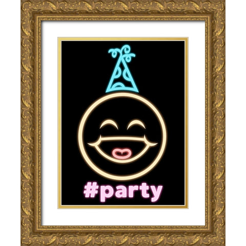 Party Glow Gold Ornate Wood Framed Art Print with Double Matting by Prime, Marcus