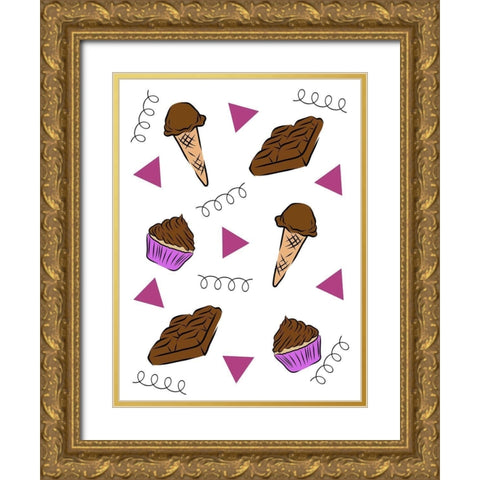 Delightful Feast Gold Ornate Wood Framed Art Print with Double Matting by Prime, Marcus